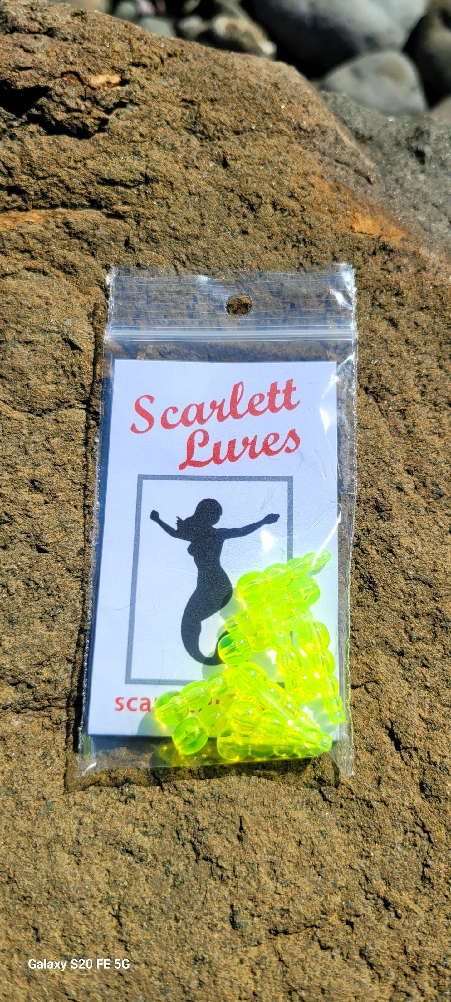 UV Stack Beads Chartreuse 10 Pack