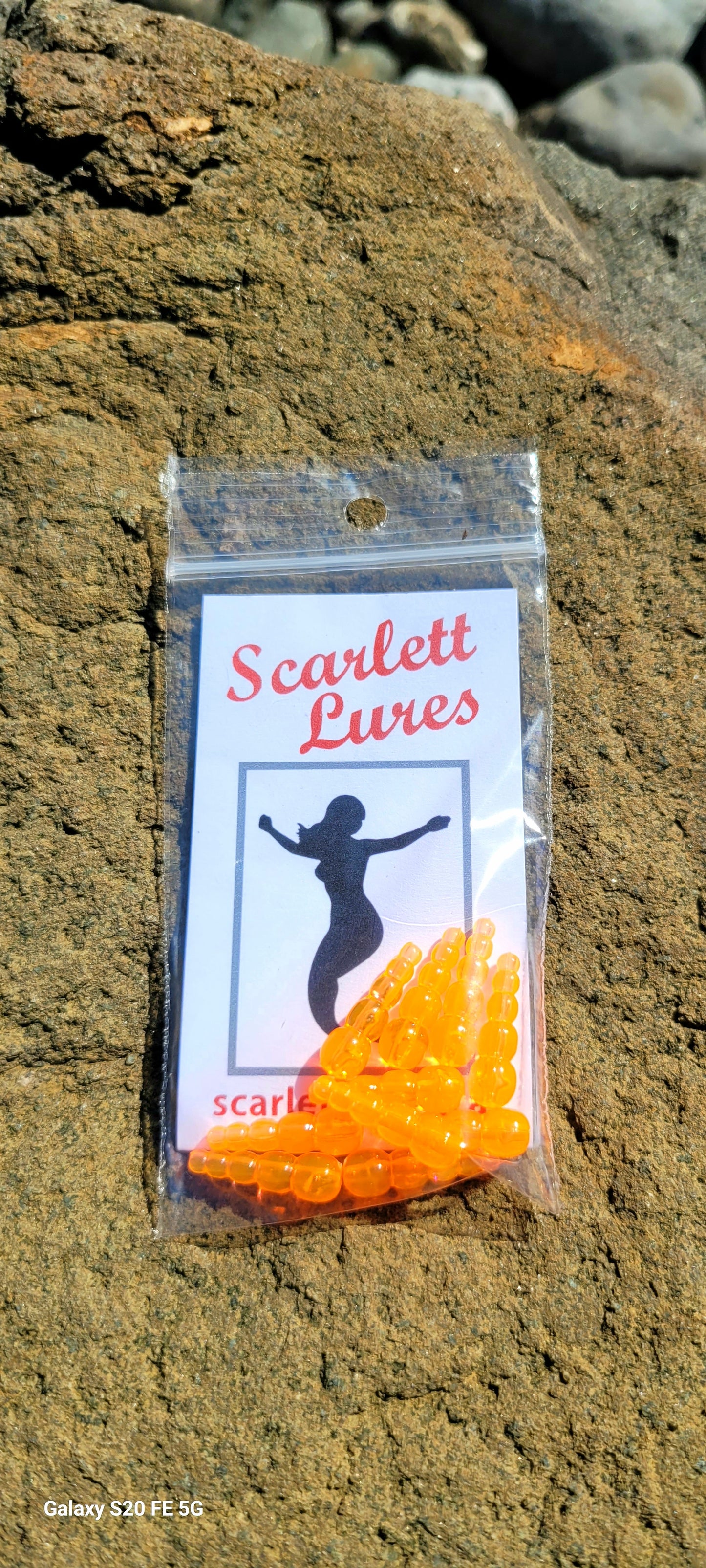 UV Stack Beads Orange       10 Pack