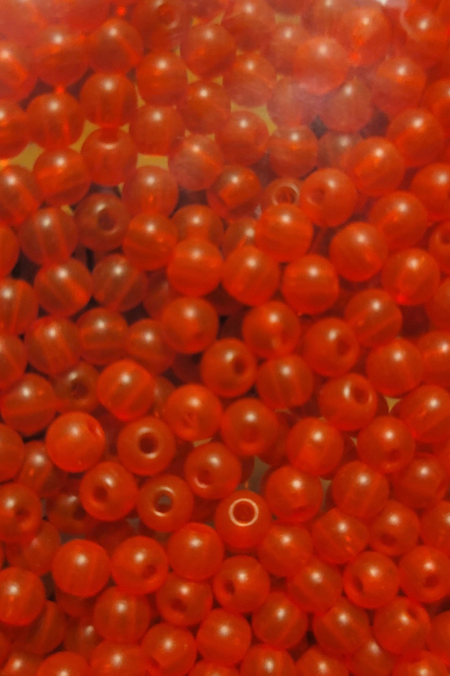 Fluorescent Red Bead 3mm 20pc