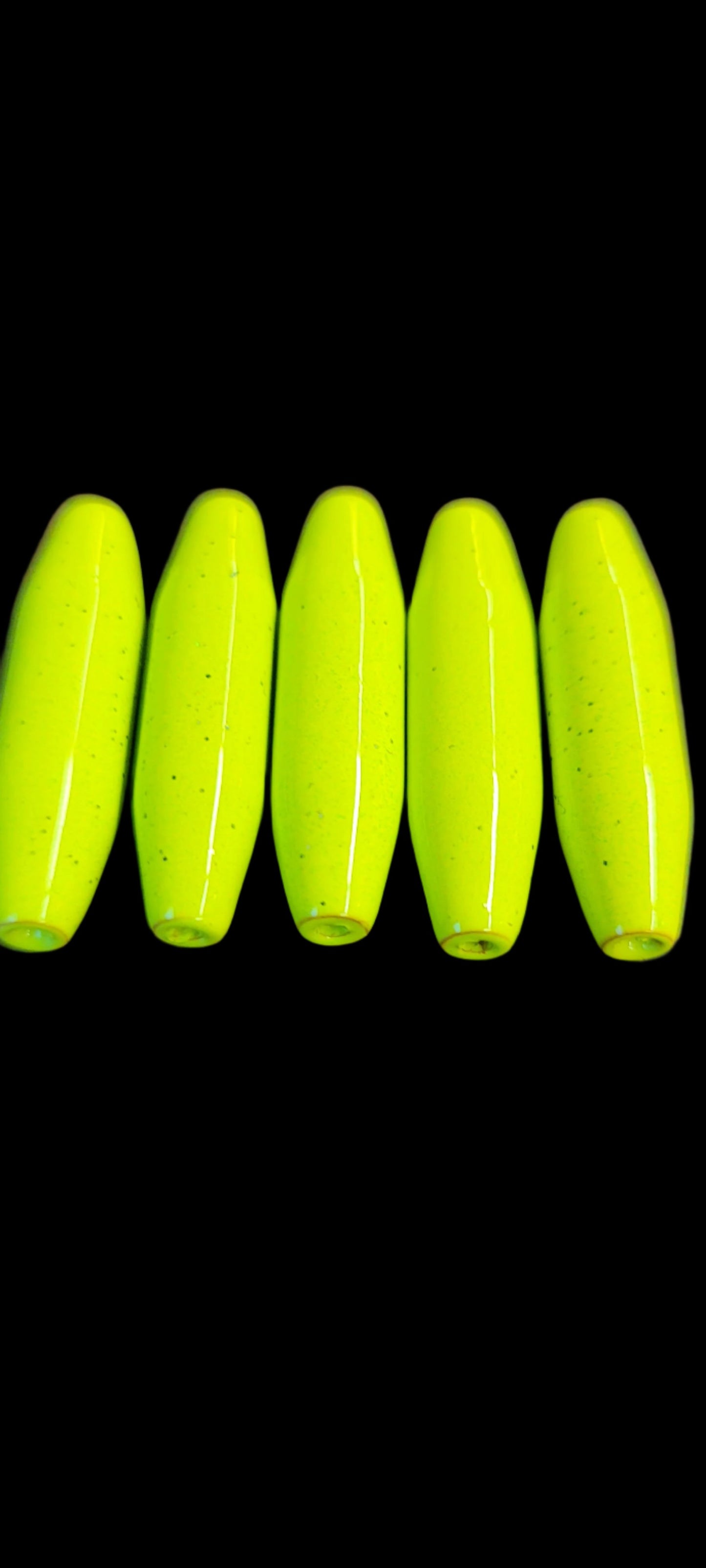 UV Chartreuse Painted Lure Bodies 1.3 inch 3/8oz 5pc
