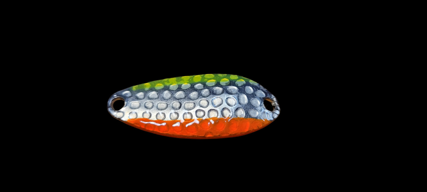 Hunter Spoons. Silver Plated Fire Orange/Charteuse 17g 3/5 oz