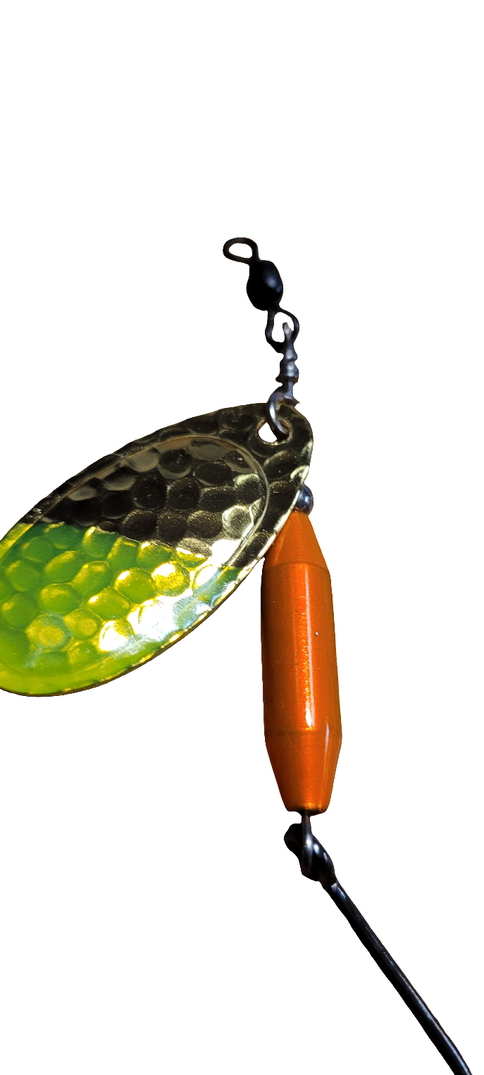 Chartreuse tipped brass Sniper 12g 0.4oz Medium