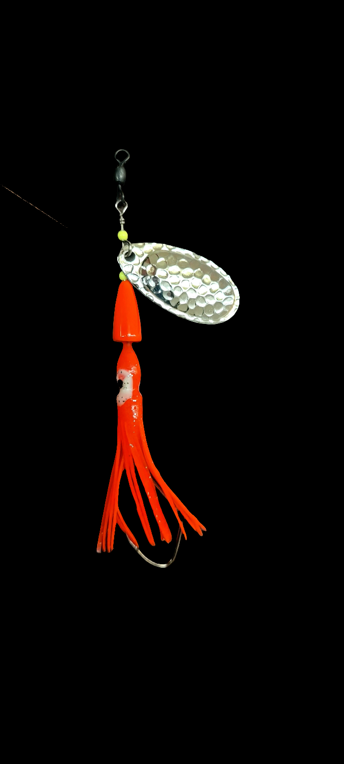 #4 Hoochie Mamma Flame Red Silver Plated 11g/0.4oz Lightweight