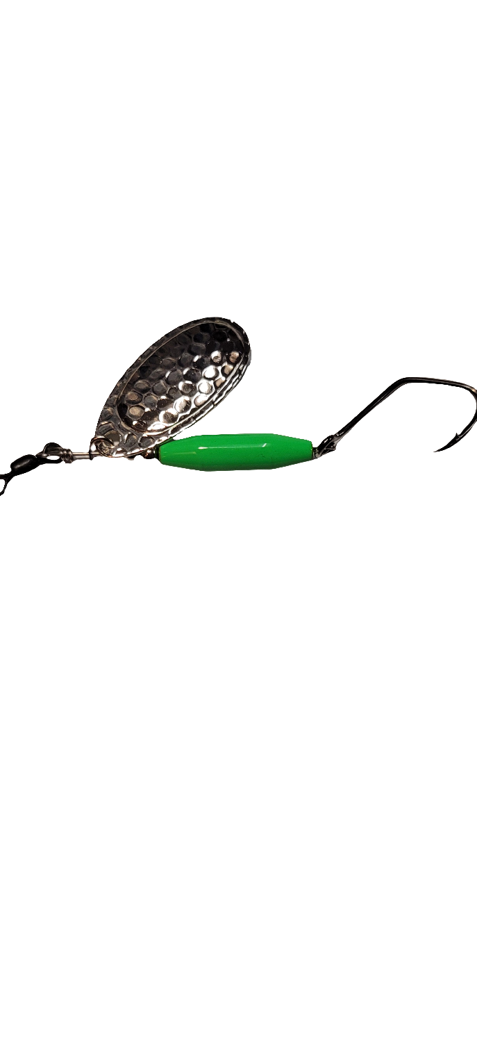 #4 Silver Plated Coho Green Body
12g Medium