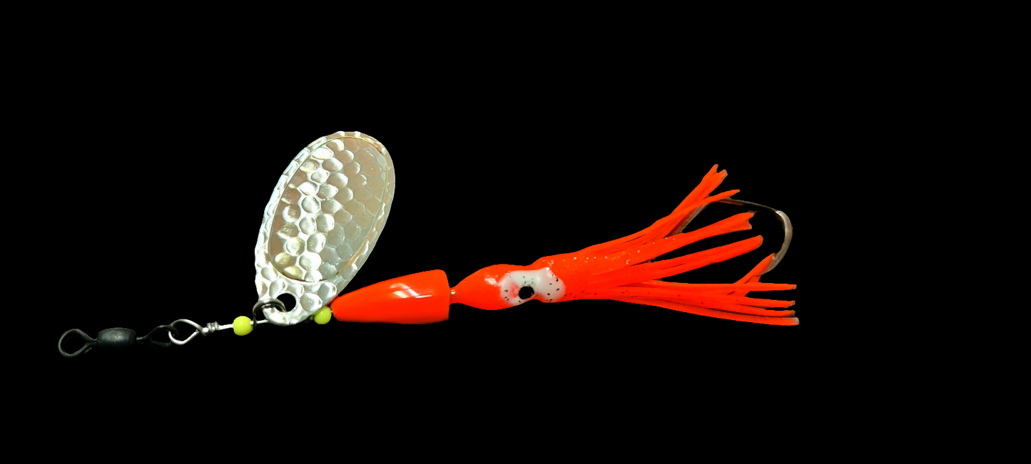 #4 Hoochie Mamma Flame Red Silver Plated 11g/0.4oz Lightweight