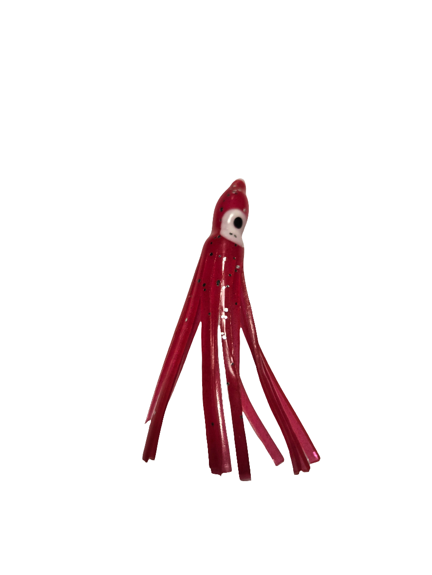 Blood Red Glow Eye Hoochie 2"
5 Pack