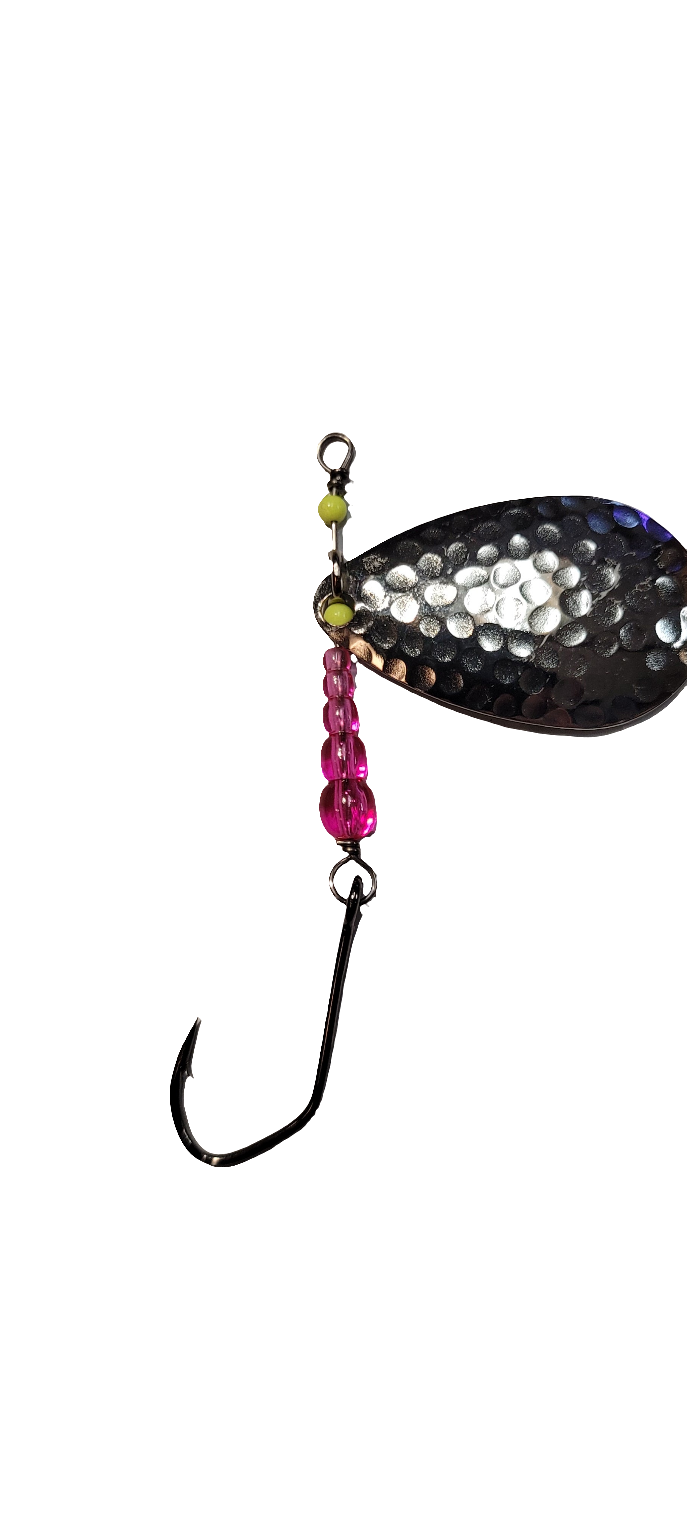 Plain Jane UV Beach Spinner #6Indiana Plaqué Argent 4g Poids Plume