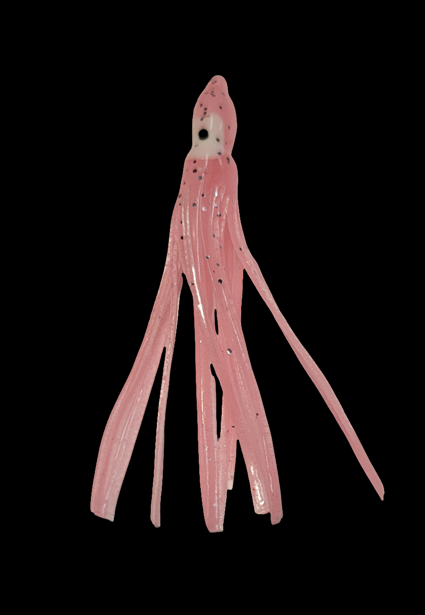 Hoochie Pink Glow 6cm/2.5"   5 Pack