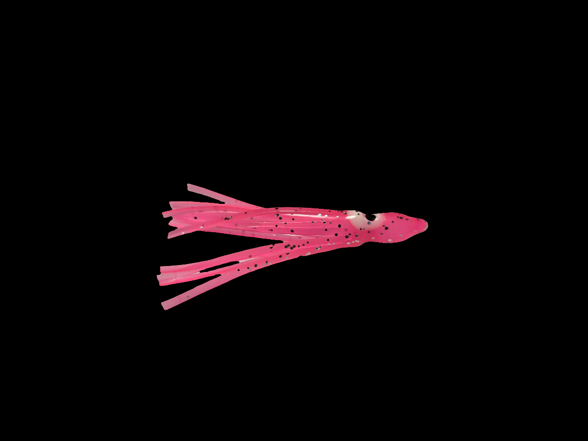 Hot Pink Glow Eye Hoochie 2"
5 Pack
