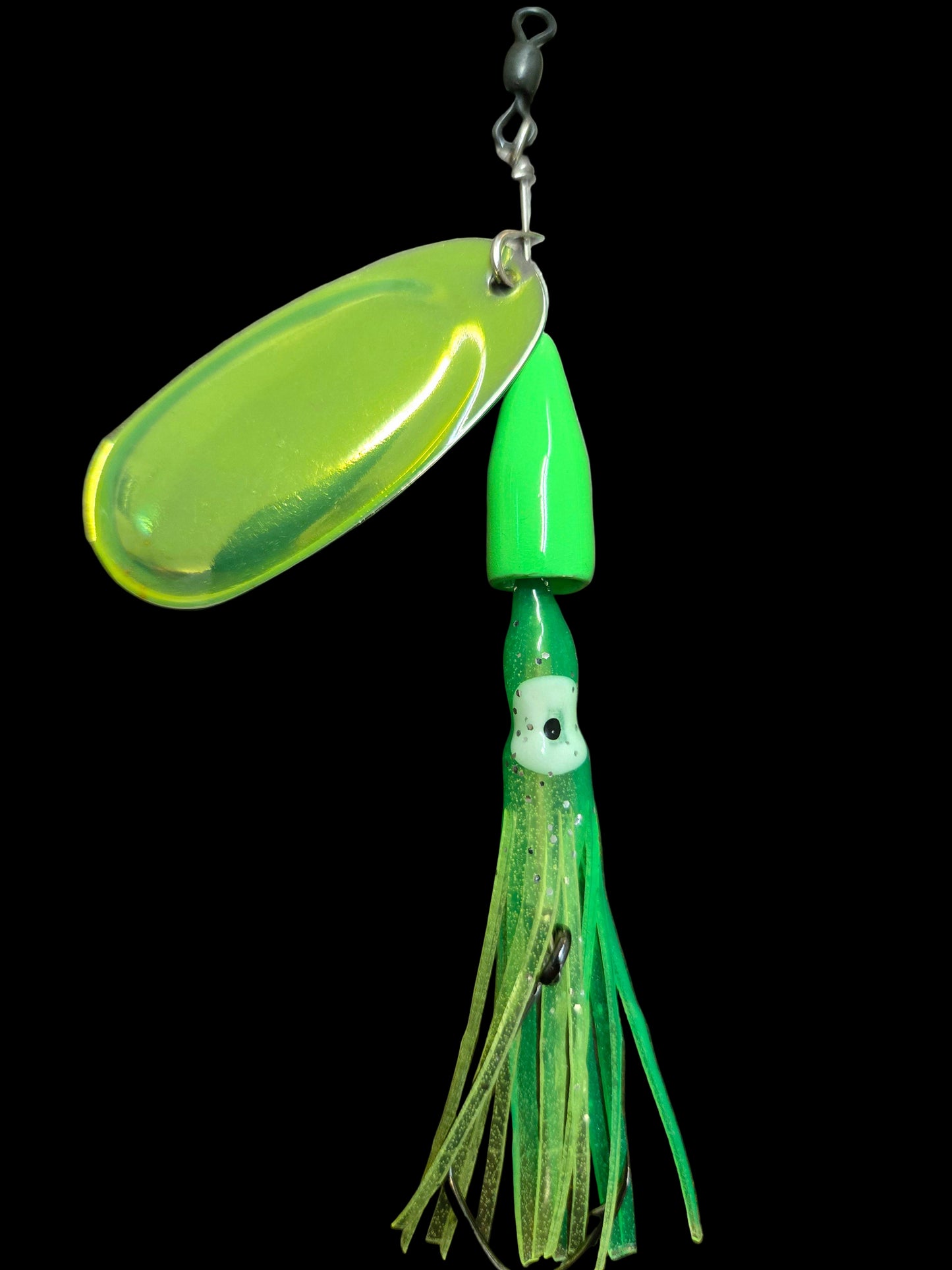 #6 UV Hoochie Pappa Chartreuse Blade/Green Body 18g/0.6oz Medium