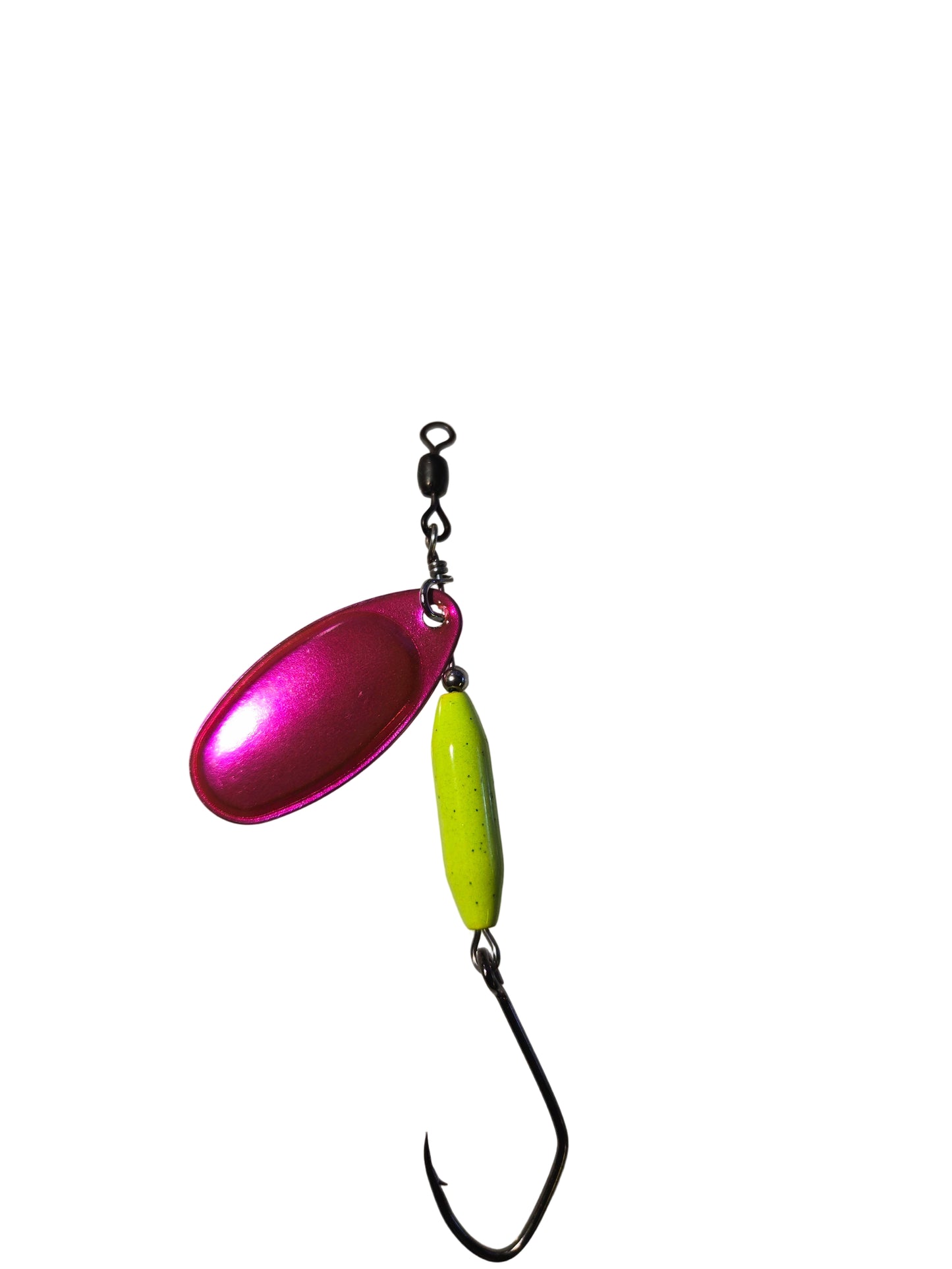 #4 UV Pink Blade Chartreuse Body lightweight 10g