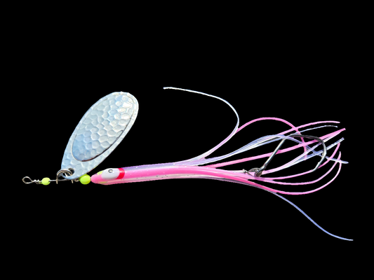 Uv Needlefish Salmon Crunch #5 Silver Plated French Blade Unweighted Featherweight