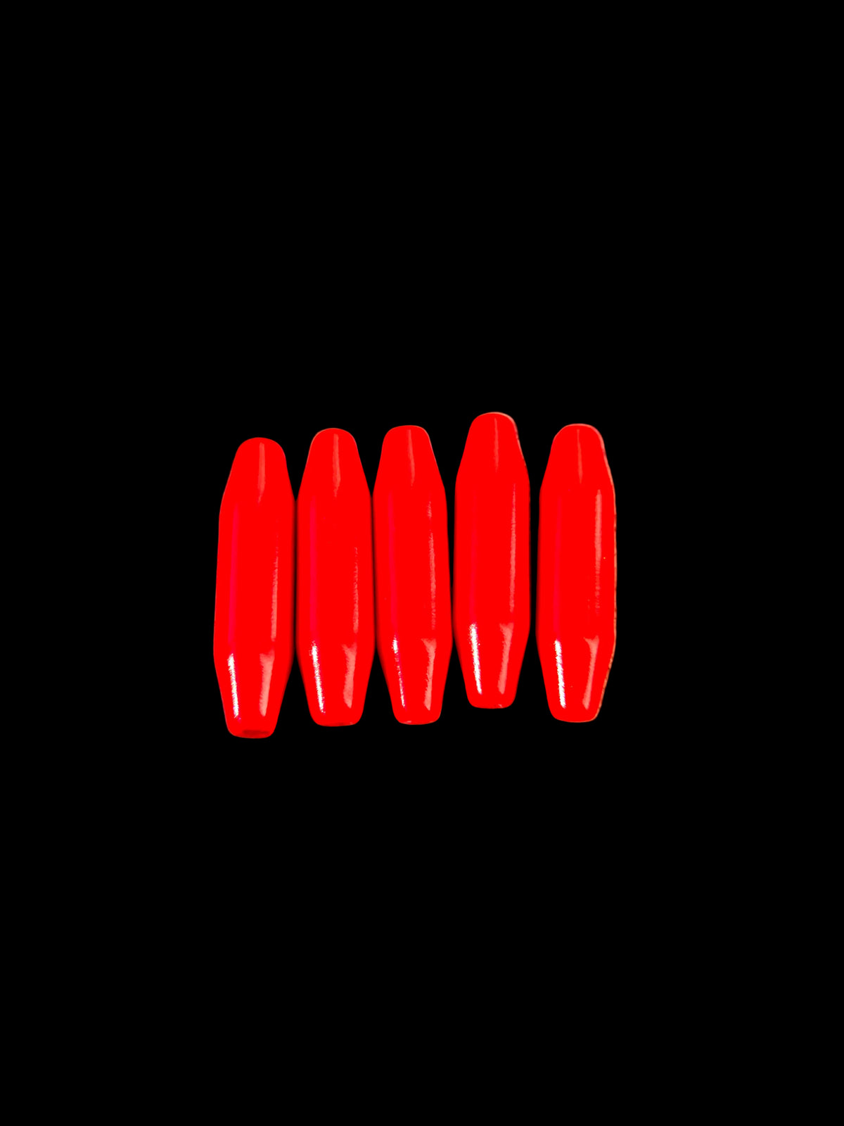 Rocket Red Painted Lure Bodies 1.1 inch 3/16oz-5g, 5pc
