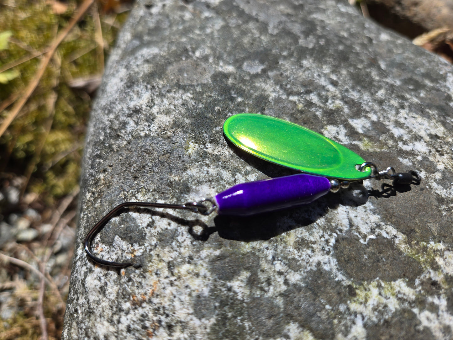 UV Candy Chartreuse Blade, Candy Purple Sniper 15g Medium Heavy