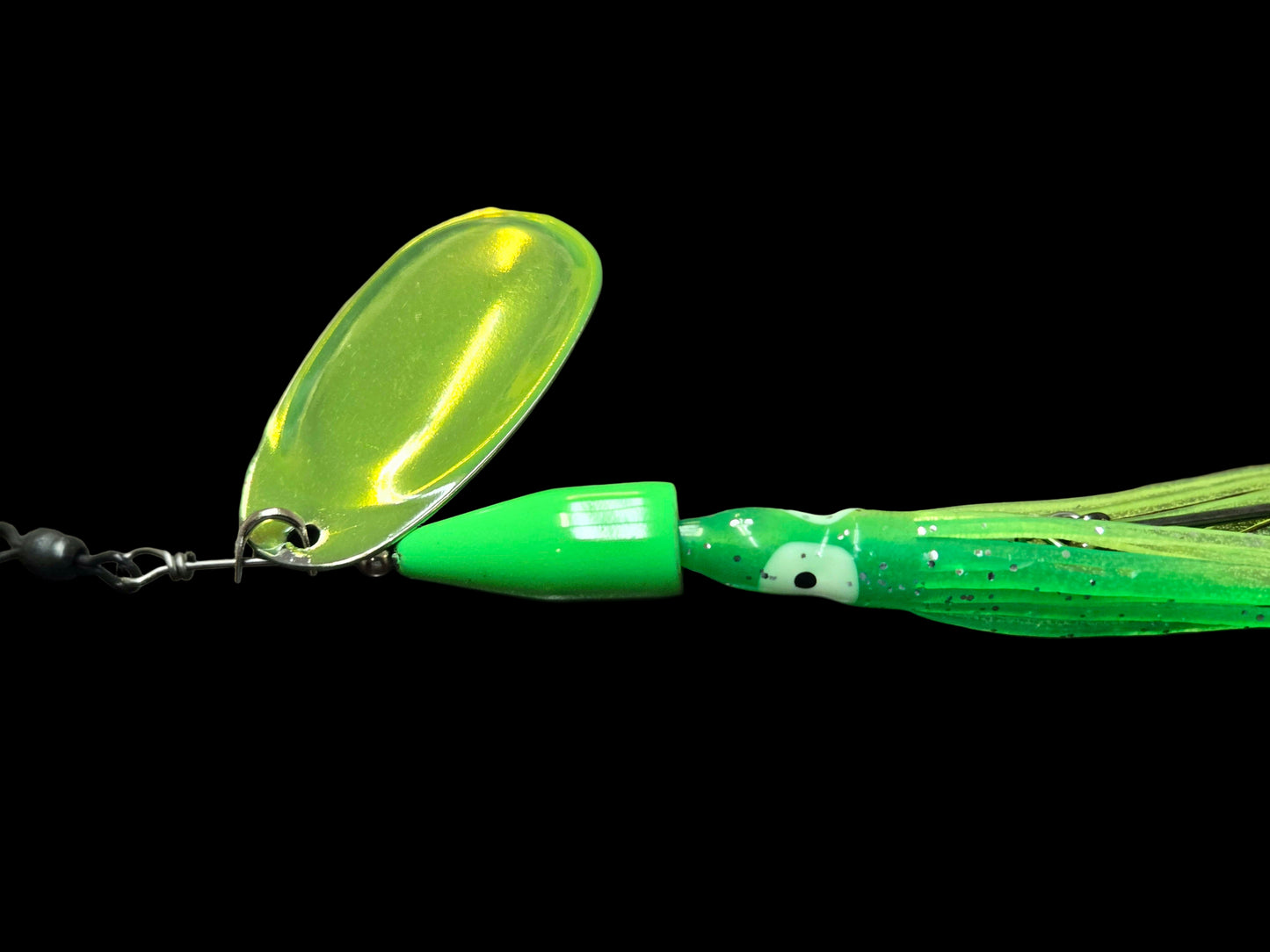 #6 UV Hoochie Pappa Chartreuse Blade/Green Body 18g/0.6oz Medium