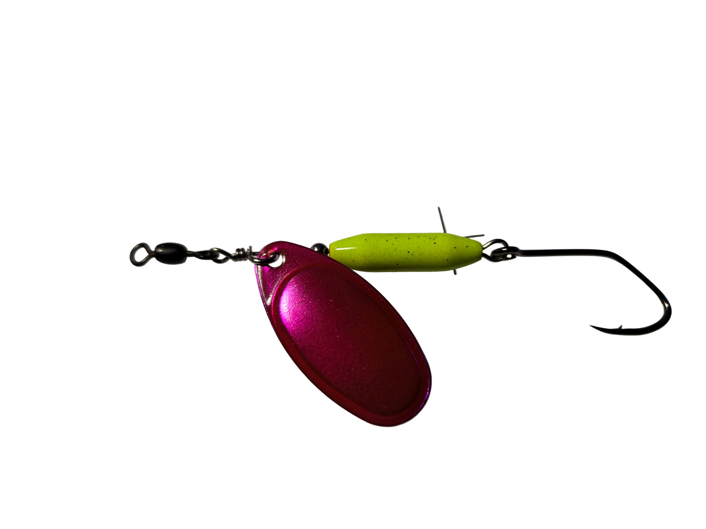 #4 UV Pink Blade Chartreuse Body lightweight 10g